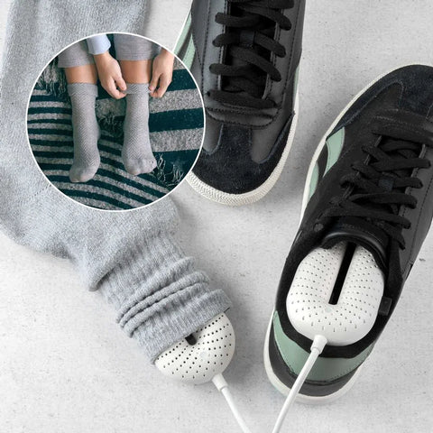 Secador de zapatos eléctrico portátil, evita malos olores Blanco